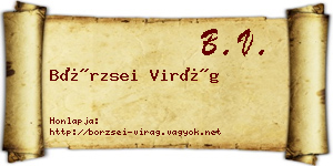 Börzsei Virág névjegykártya