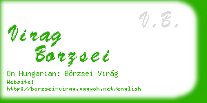 virag borzsei business card